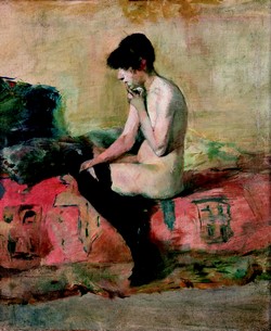 Etude de nu. Femme assise sur un divanEtude de nu. Femme assise sur un divan